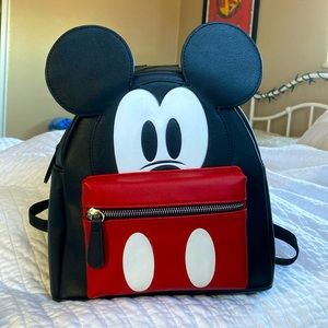 NWT Disney Mickey Mouse Face Mini Backpack with 3D Ears